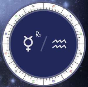 Retrograde Mercury in Aquarius