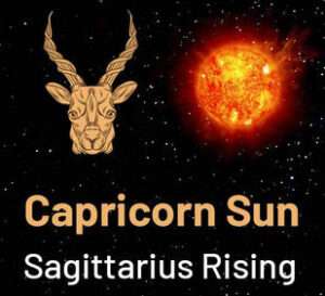 Sun in Capricorn and the Ascendant in Sagittarius