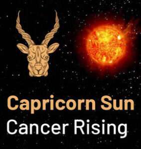 Sun sign in Capricorn and the Ascendant in Cancer