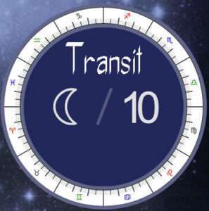 Moon transits 10th house