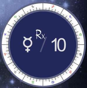 Retrograde Mercury in the 10th House