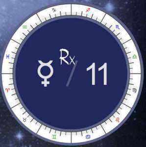 Retrograde Mercury in the 11th House