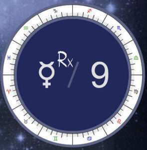 Retrograde Mercury in the 9th House