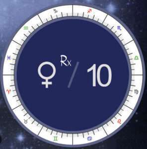 Retrograde Venus in the 10th House